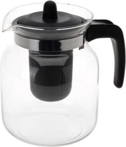 Merkloos Glazen Transparante Theepot 1.5 L Met Zwart Filter - Thee Drinken - Thee Serveren - Theepotten Met Filters -Korting Op Tafelgerei 1029x1200 4