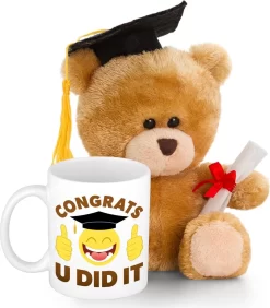 Geslaagd Gefeliciteerd Cadeau Mok / Beker Inclusief Afstudeer Kado Knuffel