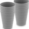 In Round Herbruikbare Plastic Drink Bekers – 10 Stuks – Grijs