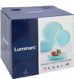 Luminarc Diwali Serviesset - 19-delig - 6 Persoons - Turquoise -Korting Op Tafelgerei 1124x1200 3