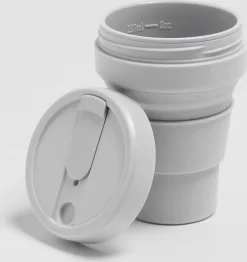 STOJO - Opvouwbare Beker - To Go - Grijs - 237ml - Herbruikbaar -Korting Op Tafelgerei 1132x1200