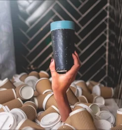 Circular&Co. Herbruikbare To Go Koffiebeker (rCUP) Zwart/zwart 8oz/227ml -Korting Op Tafelgerei 1133x1200