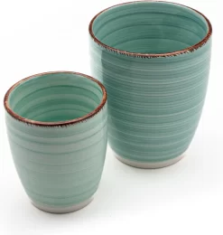 Koffiekopjes - Ocean Blue - Koffiebeker - Unieke Kleuren - Blauw - Set Van 12 Kopjes (ook Los Verkrijgbaar) - 160ML En 340ML - Porselein - Hip En Trendy -Korting Op Tafelgerei 1142x1200 1