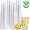 Bio Plastic Bekers - 140 Stuk(s) - 250 Ml - Transparant - Cups - Plastic Glazen - Kerst Servies