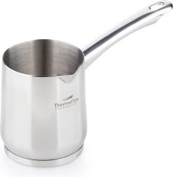 Rosmarino Pour & Cook - Koffiepot - Melkkannetje - Cezve - 300ml - 100% PFAS & PFOA Vrij - Roestvrij Staal 18/10 - ThermoFlow Technology - Cooltouch Handgreep - Geschikt Voor Alle Warmtebronnen & Vaatwasser -Korting Op Tafelgerei 1171x1200