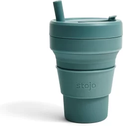 Stojo - Biggie Cup - 470 Ml - Herbruikbaar - Opvouwbaar - Groen -Korting Op Tafelgerei 1174x1200