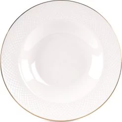 LeRijn® Serviesset Deventer 6 Persoons - 18 Delig - Licht Crème Wit Met Gouden Rand En Motief - Dinerborden - Soepborden - Dessertborden - Borden Servies - Bordenset -Korting Op Tafelgerei 1198x1200 14