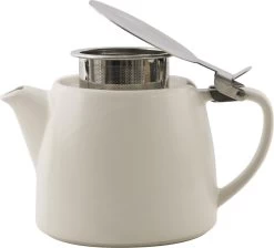 Point-Virgule - Theepot Met Thee Infuser - Mat - Gebroken Wit - 500ml