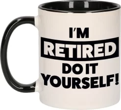 Pensioen Kado Mok / Beker Zwart - Im Retired Do It Yourself - 300 Ml - VUT
