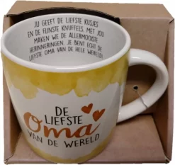 Enjoy Mok - De Liefste Oma Van De Wereld - Met Binnen Tekst - Koffie Mok - Beker - Moederdag - Liefde - Verjaardagscadeau -Korting Op Tafelgerei 1200x1132