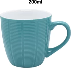 Orange85 Koffiekopjes Gekleurd - Set Van 6 - Koffiemokken - Streep - 200 Ml - Reliëf - Aardewerk - Met Oor - Theemokken -Korting Op Tafelgerei 1200x1136 2