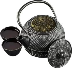 SakuraTea - Theepot Set - 4-delig - Gietijzer - Zwart - 0.8L - 2 Kopjes (100ml) -Korting Op Tafelgerei 1200x1142 4