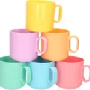 12x Gekleurde Drinkbekers/mokken Kunststof 320 Ml - Limonade Bekers - Campingservies/picknickservies