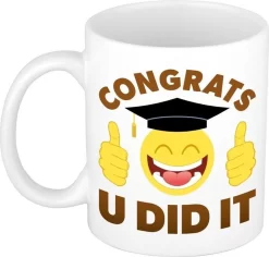 Geslaagd Gefeliciteerd Cadeau Mok / Beker Inclusief Afstudeer Kado Knuffel -Korting Op Tafelgerei 1200x1146