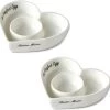 Riviera Maison Eierdop Set Van 2 - The Perfect Heart Egg Cup - Porselein