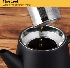 Silberthal - Theepot Met Filter - 1 L - RVS Dubbelwandig - Zwart - Cadeau -Korting Op Tafelgerei 1200x1163 2
