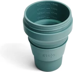Stojo - Biggie Cup - 470 Ml - Herbruikbaar - Opvouwbaar - Groen -Korting Op Tafelgerei 1200x1175 1