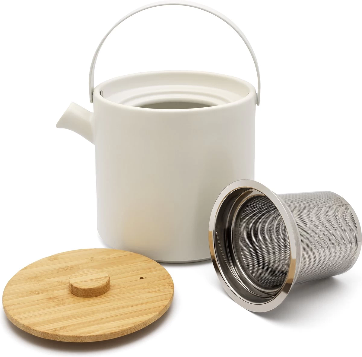 Bredemeijer - Theeset Umea Theepot 1.2L Met Theelichtwarmer - Mat Wit 3 Bredemeijer - Theeset Umea Theepot 1.2L Met Theelichtwarmer - Mat Wit - Afbeelding 3