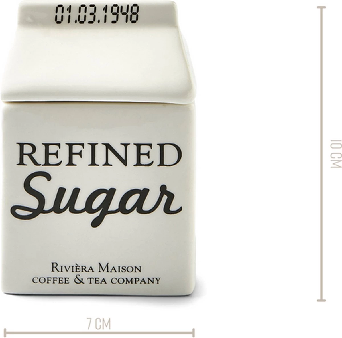 Riviera Maison Suikerpot, Voorraadpot - Carton Jar Sugar – Wit - (LxBxH) 7.6x7.6x10 Cm 5 Riviera Maison Suikerpot, Voorraadpot - Carton Jar Sugar – Wit - (LxBxH) 7.6x7.6x10 Cm - Afbeelding 5