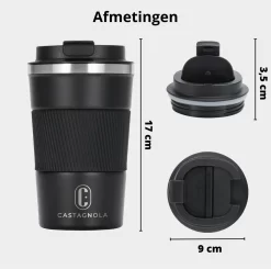 Castagnola Design RVS Koffiebeker To Go - Zwart - 380ml - Thermosbeker - Theebeker -Korting Op Tafelgerei 1200x1191 2