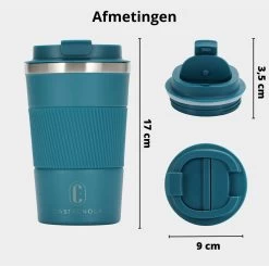 Castagnola Design RVS Koffiebeker To Go - Blauw - 380ml - Thermosbeker - Theebeker -Korting Op Tafelgerei 1200x1191 4