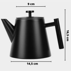 Castagnola Theepot Met Filter – Theekan – Theepot Dubbelwandig – Theepot Roestvrijstaal – Hoogwaardig RVS – 1 Liter – 5 Kopjes Thee – Zwart 12 Castagnola Theepot Met Filter – Theekan – Theepot Dubbelwandig – Theepot Roestvrijstaal – Hoogwaardig RVS – 1 Liter – 5 Kopjes Thee – Zwart -Korting Op Tafelgerei 1200x1195 19