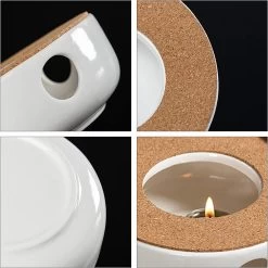 ConBlom Keramische Theepot, Warmer, Theewarmer, Koffiewarmer, Stoofje, Met Kurk-stoofje, Theepot Basis, Theefornuis, Melkwarmer Voor Thuis, Café, Theemelk (zonder Kaars En Theepot) -Korting Op Tafelgerei 1200x1199 1