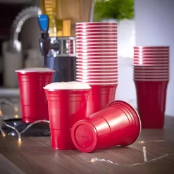 Merkloos Beerpong - 50 Stuk(s) - Red Cups Inc. 3 Ballen - Beerpong Drankspel - Plastic Bekers - Beer Pong -Korting Op Tafelgerei 1200x1200 148
