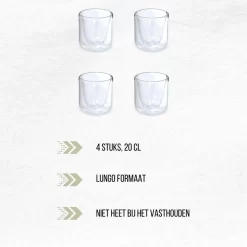 Orange85 Dubbelwandige Koffieglazen - 200 Ml - 4 Stuks - Koffie - Thee - Glas -Korting Op Tafelgerei 1200x1200 339