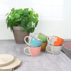 Orange85 Espresso Kopjes - Koffie - Set Van 6 - Meerdere Kleuren - 100 Ml - Aardewerk - Glazen - Met Oor - Koffiekopjes -Korting Op Tafelgerei 1200x1200 369