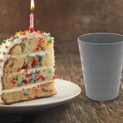 Luxe Herbruikbare Drinkbekers Van In Round – 5 Stuks – Grijs – Plastic / Kunststof – Drinkbeker Voor Volwassenen En Kinderen – Alternatief Voor Wegwerp Bekers – Drink Beker – Limonadeglazen Sapglazen – Camping Servies – Onbreekbare Glazen – Beerpong -Korting Op Tafelgerei 1200x1200 390