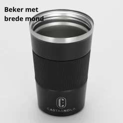 Castagnola Design RVS Koffiebeker To Go - Zwart - 380ml - Thermosbeker - Theebeker -Korting Op Tafelgerei 1200x1200 435