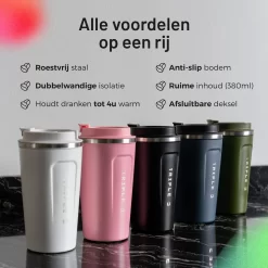 Triple J® Koffiebeker To Go - Thermosbeker - BPA & Lekvrij - 510ml - Groen -Korting Op Tafelgerei 1200x1200 465