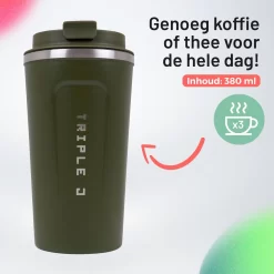 Triple J® Koffiebeker To Go - Thermosbeker - BPA & Lekvrij - 510ml - Groen -Korting Op Tafelgerei 1200x1200 469