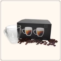 OTIX Dubbelwandige Koffieglazen - Koffiekopjes - 180 Ml - Set Van 4 - Transparant - Latte Macchiato Glazen
