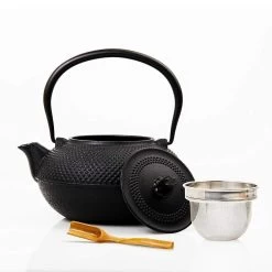 Lumaland - Thee Set - Theeservies - 1x Gietijzeren Theepot (1,4L), 1x Bamboe Doseerlepel, 1x Edelstalen Zeef -Korting Op Tafelgerei 1200x1200 606