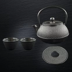 SakuraTea - Theepot Set - 4-delig - Gietijzer - Zwart - 0.8L - 2 Kopjes (100ml) -Korting Op Tafelgerei 1200x1200 663