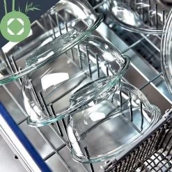 Klarstein Glazen Serveerschaal Met Bamboe Deksel - Afwasmachinebestendig - Veelzijdig Inzetbaar -Korting Op Tafelgerei 1200x1200 791