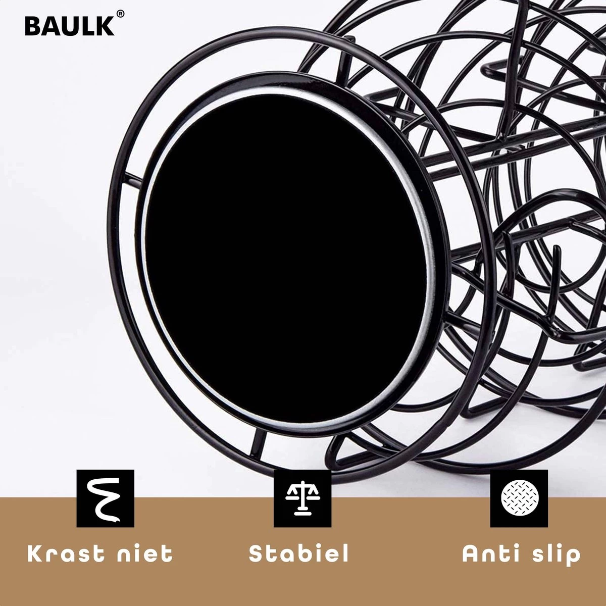 Eiermand – Eierrek – Eierhouder – Eieren – 360° - Zwart - Pasen - 39 Eieren - BAULK® 3 Eiermand – Eierrek – Eierhouder – Eieren – 360° - Zwart - Pasen - 39 Eieren - BAULK® - Afbeelding 3