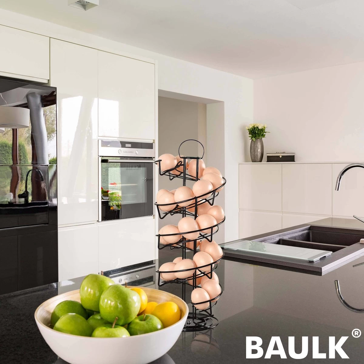 Eiermand – Eierrek – Eierhouder – Eieren – 360° - Zwart - Pasen - 39 Eieren - BAULK® 6 Eiermand – Eierrek – Eierhouder – Eieren – 360° - Zwart - Pasen - 39 Eieren - BAULK® - Afbeelding 6