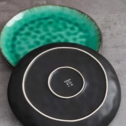 Merkloos Combiservies, 24-delig Coco Tafelservies Van Aardewerk, Raku Glazuur Effect Serviesset, Bevat Mueslikommen, Dessertborden En Dinerborden Voor 8 Personen In Vintage Look, Groen -Korting Op Tafelgerei 1200x1200 911