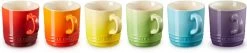 Le Creuset Set Van 6 Koffiebekers 200 Ml Regenboog Kleuren -Korting Op Tafelgerei 1200x257