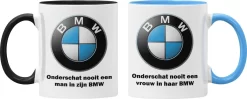 Cadeau Mok BMWrijder - Onderschat Nooit Een Man In Zijn BMW - Zwart Handvat- Kado Beker Voor Vader-opa-broer-neef-oom-zoon-papa -Korting Op Tafelgerei 1200x482