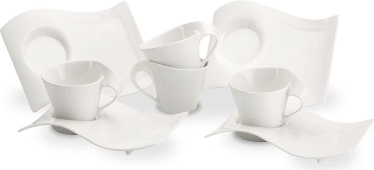Villeroy & Boch New Wave Cappuccinoset - 8 Delig - Wit