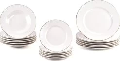 LeRijn® Serviesset Deventer 6 Persoons - 18 Delig - Licht Crème Wit Met Gouden Rand En Motief - Dinerborden - Soepborden - Dessertborden - Borden Servies - Bordenset -Korting Op Tafelgerei 1200x612 7
