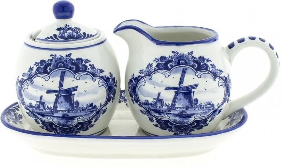 Suiker En Melk Setje Met Schaaltje | Heinen Delfts Blauw | Hollandse Suiker Set | Delfts Blauw 1 Suiker En Melk Setje Met Schaaltje | Heinen Delfts Blauw | Hollandse Suiker Set | Delfts Blauw