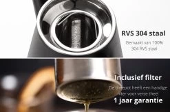 VDN RVS Theepot Dubbelwandig Met Filter - Zwarte Theekan 1 Liter - 902 -Korting Op Tafelgerei 1200x795 1