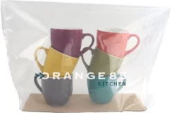 Orange85 Koffiekopjes Gekleurd - Set Van 6 - Koffiemokken - Streep - 200 Ml - Reliëf - Aardewerk - Met Oor - Theemokken -Korting Op Tafelgerei 1200x796 1