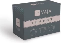 Vaja® Theepot Juliette Met Filter - Dubbelwandig -Theekan 1.0L - Glimmend Zwart -Korting Op Tafelgerei 1200x850