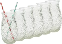 Merkloos Beker - Glas Ananas - 6 Stuks - Zomer - Cocktail -400ml -Korting Op Tafelgerei 1200x857 2